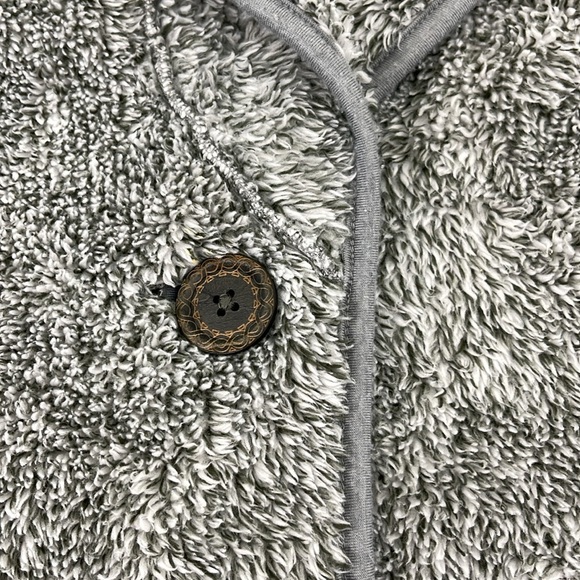 Soft Surroundings Hug Me Cardi Heathered Gray Soft Plush Wrap Medium - Picture 5 of 9